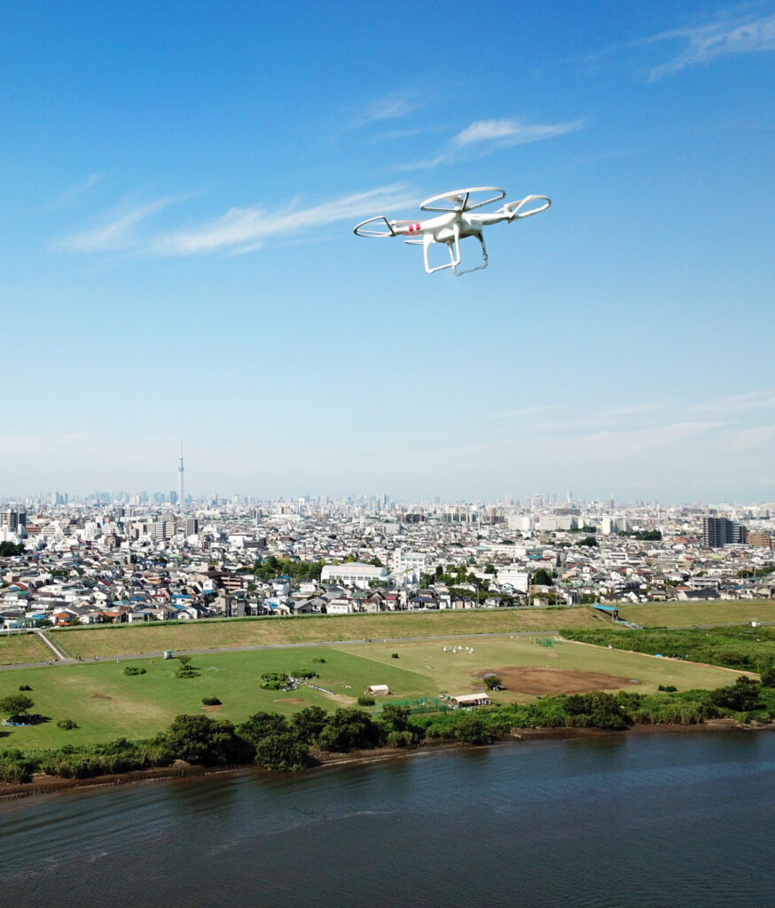 ドローンとAIの一社完結体制のイメージ